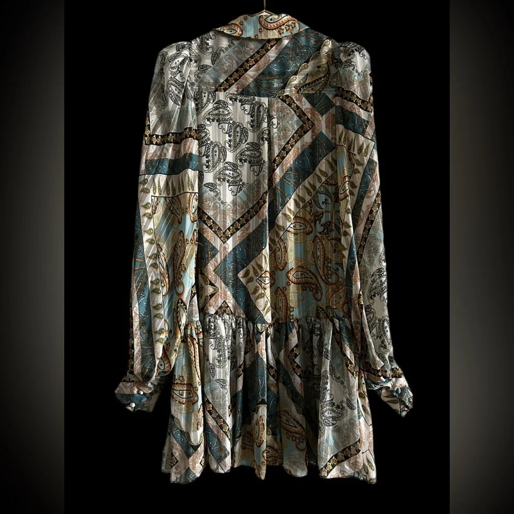 LILLY'S KLOSET | Paisley Long Sleeve Dress - Picture 8 of 10
